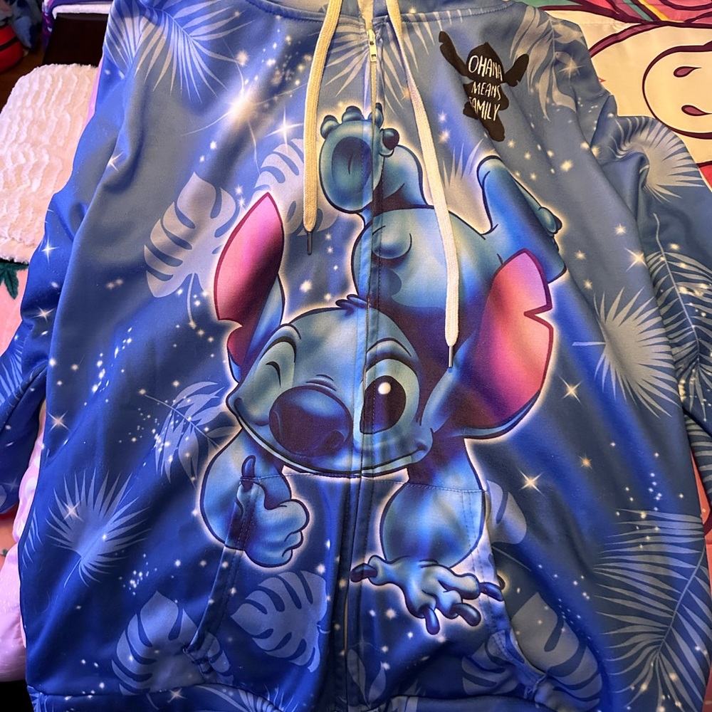 NWOT Stitch Zippered Hoodie 2X
